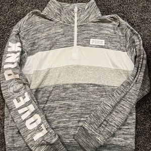 Pink quarter zip sweatshirt
